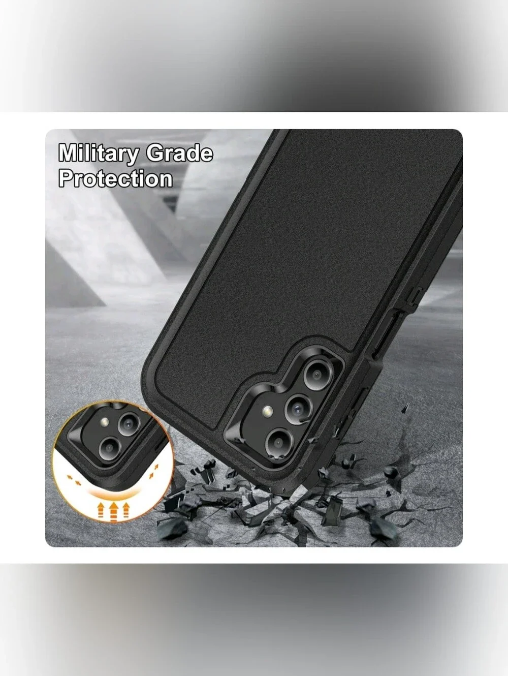 Samsung Galaxy Case A36 5G, Triple-Layers Military Grade Shockproof Cover